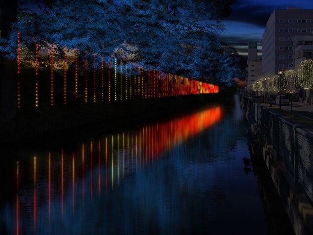 城址公園のお堀、スズラン前タブの木広場、シンフォニーロード