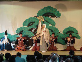 河内神社春の例祭「山戸能・山五十川歌舞伎奉納上演」