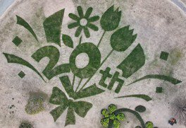 淡路島国営明石海峡公園　開園20周年記念　芝生の地上絵