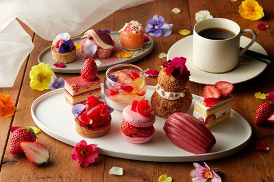 Floral Strawberry Afternoon Tea