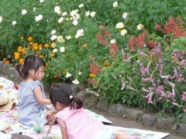 子ども写生大会in花の文化園