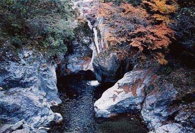 中津渓谷県立自然公園の紅葉