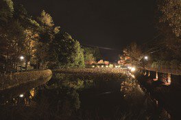 京都・嵐山花灯路-2021 画像(4/5) (小倉池ライトアップ)